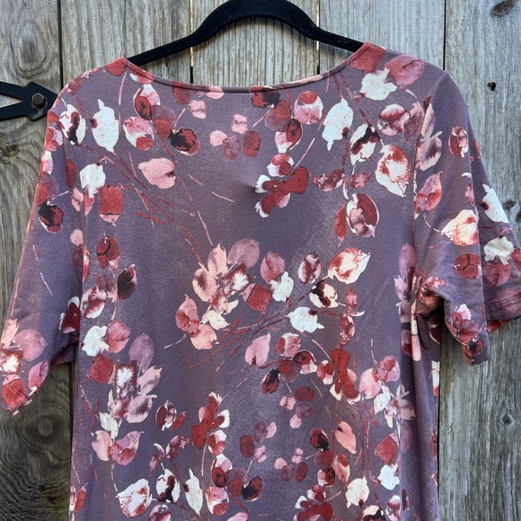 PURE JILL Affinity French Terry Floral Raisin Dress Women’s Medium NWT NEW - Picture 10 of 11